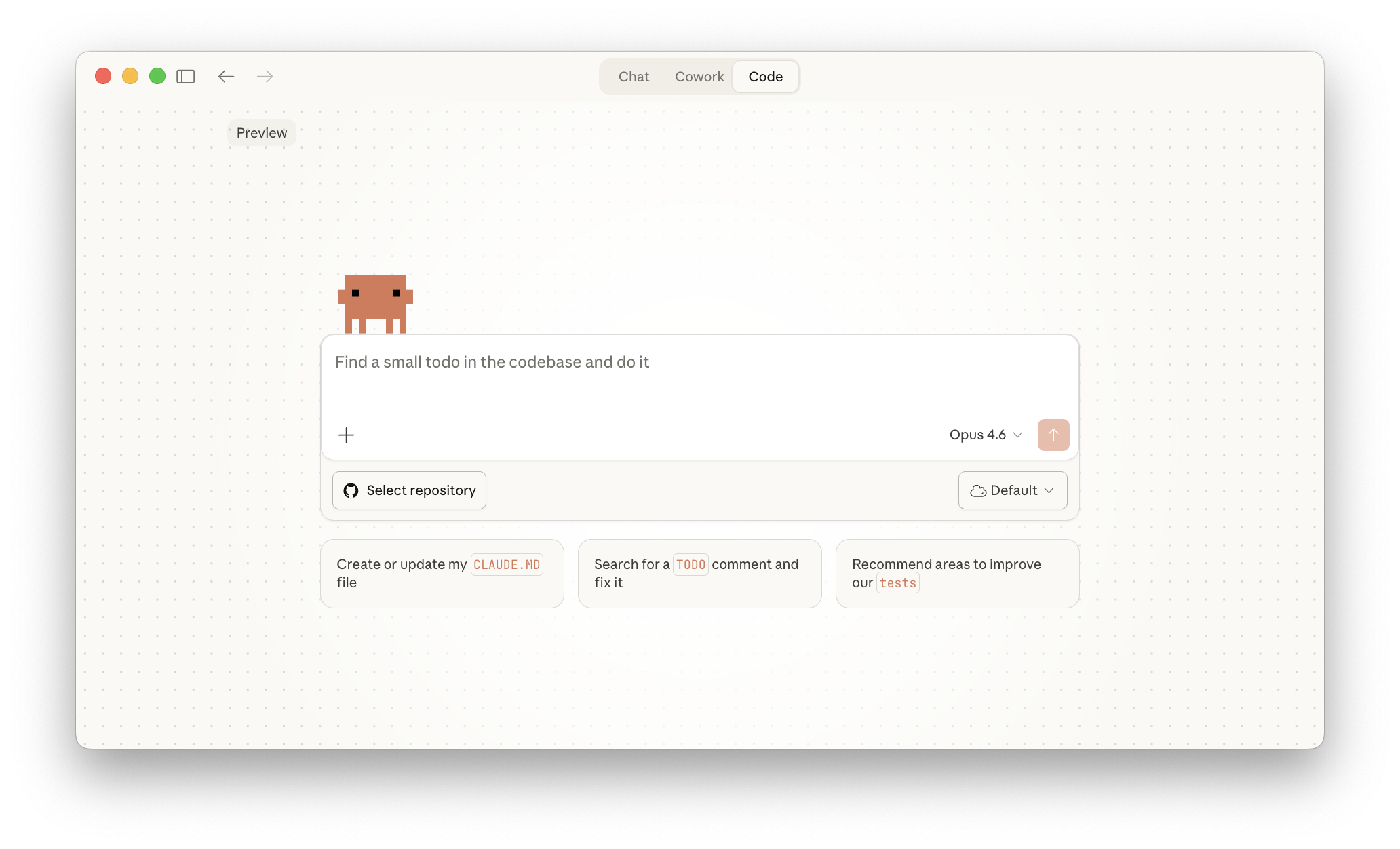 Claude Code tab — full development environment with diffs and terminal